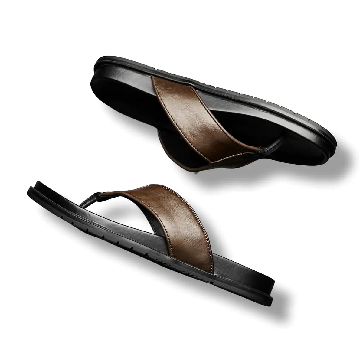 Brounvanm Flip Flops Men's Light Brown 6