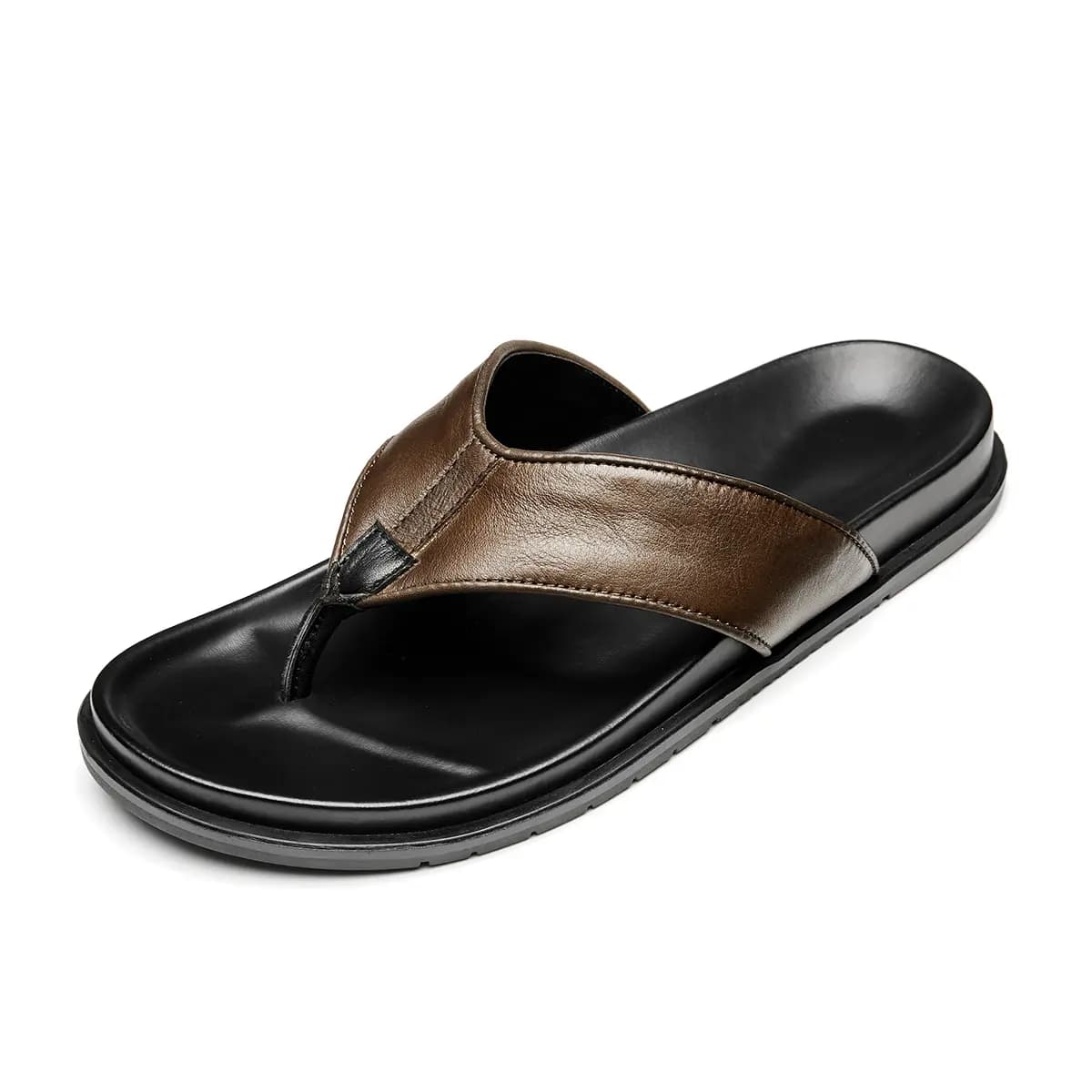 Brounvanm Flip Flops Men's Light Brown 2