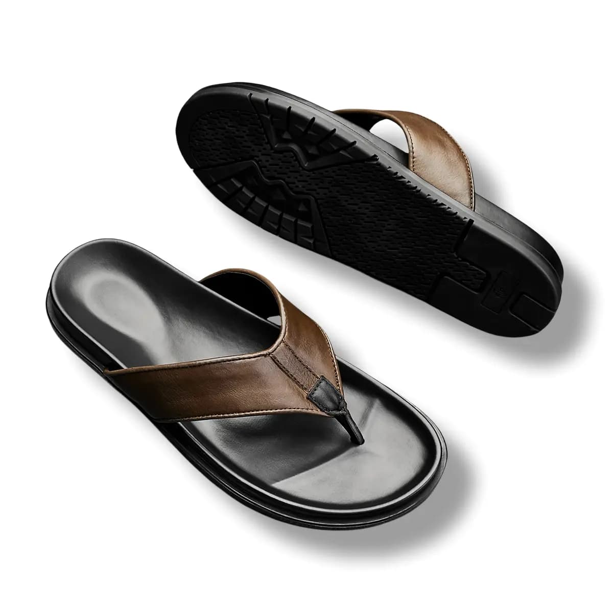 Brounvanm Flip Flops Men's Light Brown 5