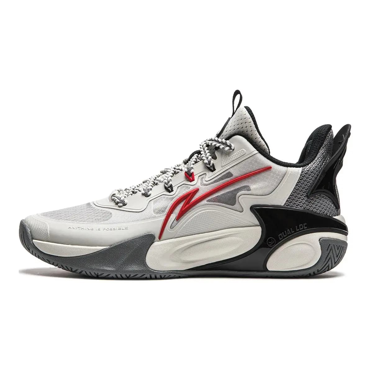 LINING YOUNG Wind Shadow 2.0 LIGHT FOAM Rebound Support Low Top Children's Basketball Shoes White Black Red Teenagers