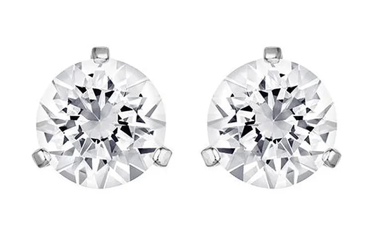 Swarovski Element Sırğa Qadın Ağ Qızılı 2