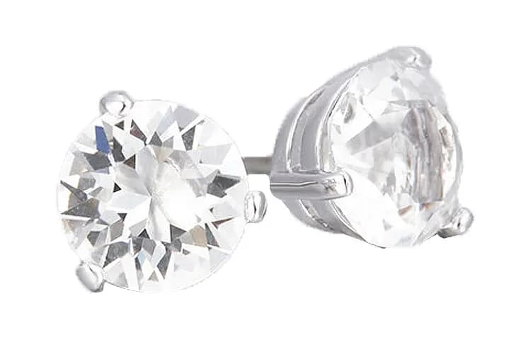 Swarovski Element Sırğa Qadın Ağ Qızılı 3