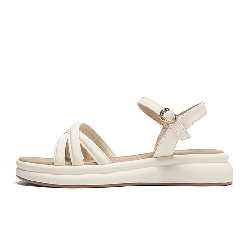 ZHR Leather Trendy Simple Comfortable Versatile Strap Sandals 3.5cm Women's