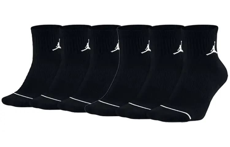 Jordan Basketbol Corabı Unisex Qara 3-lü Dəst