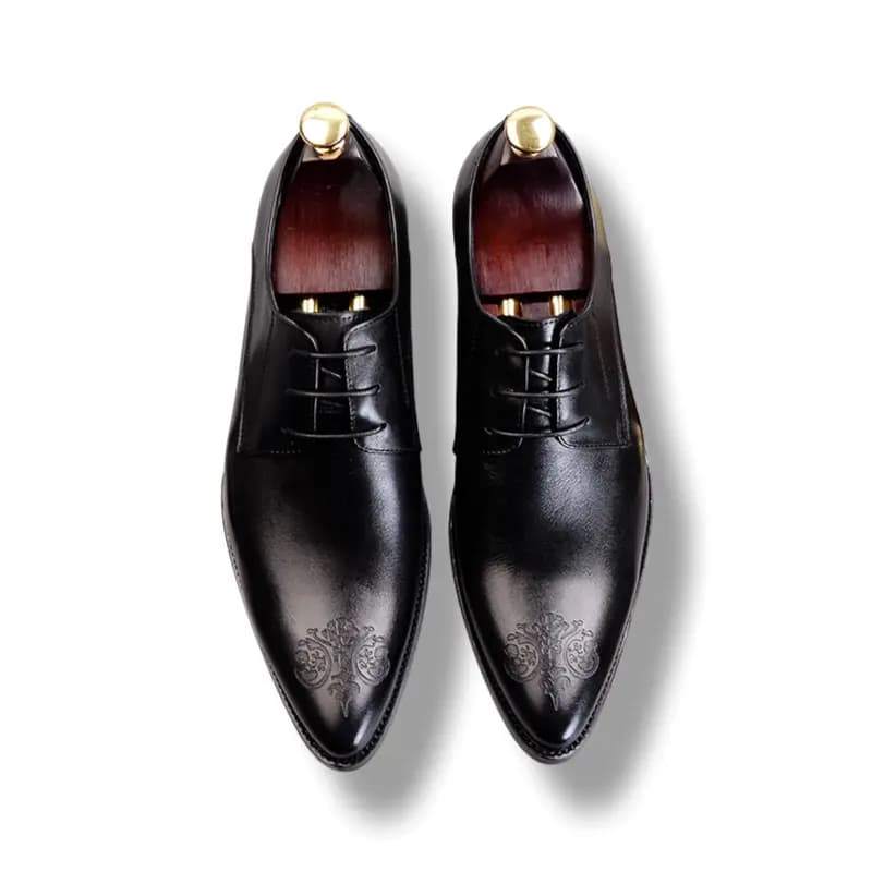 ASTON M.JAZZ Top Layer Cowhide Leather Large Size Soft Sole British Brogue Business Formal Leather Shoes Men's 4