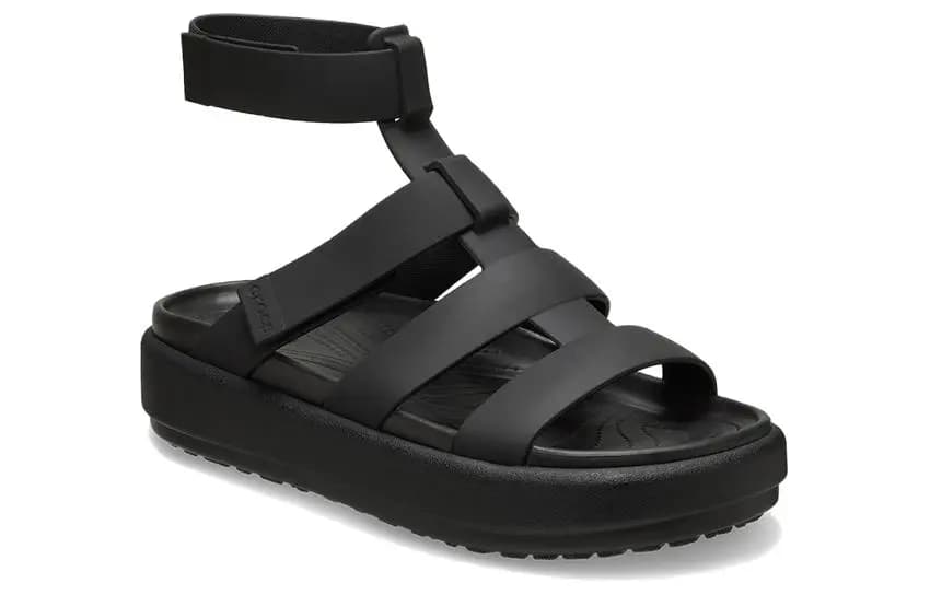 Crocs Brooklyn Luxe Gladiator Sandals 'Black' Women's 2