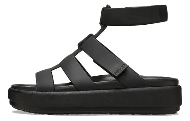 Crocs Brooklyn Luxe Gladiator Sandals 'Black' Women's