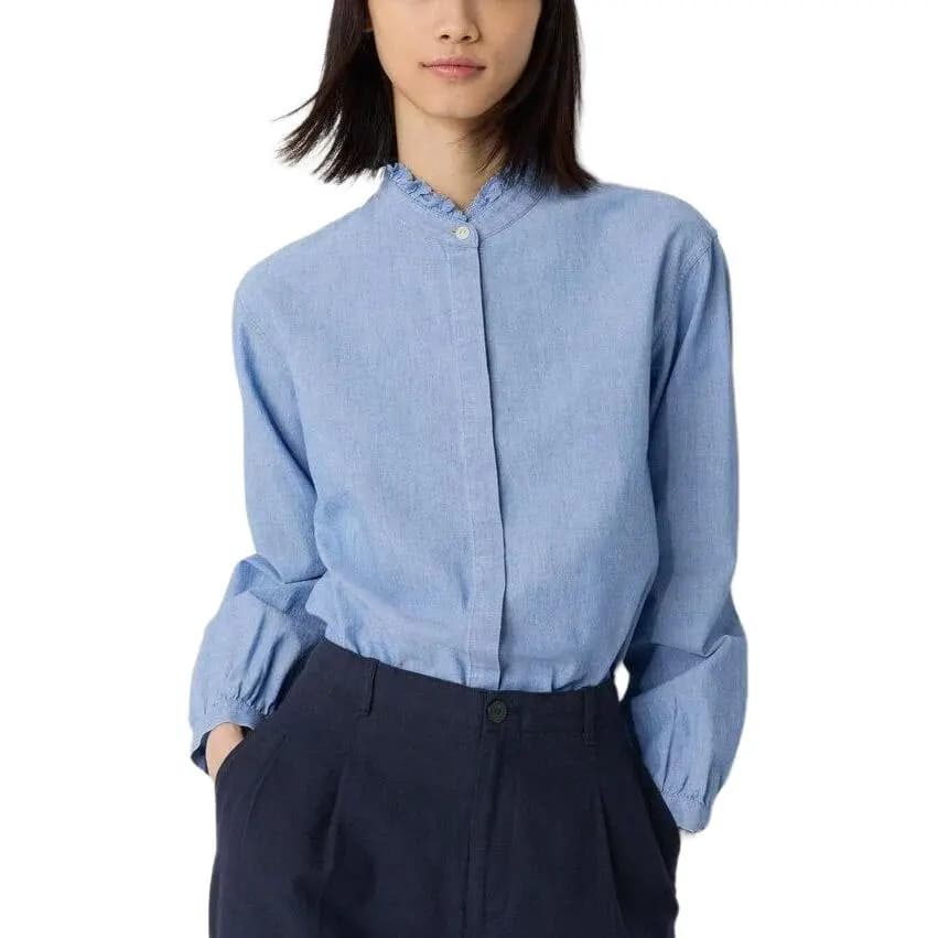 Ines De La Fressange X UNIQLO Qadın Köynəyi Mavi 3