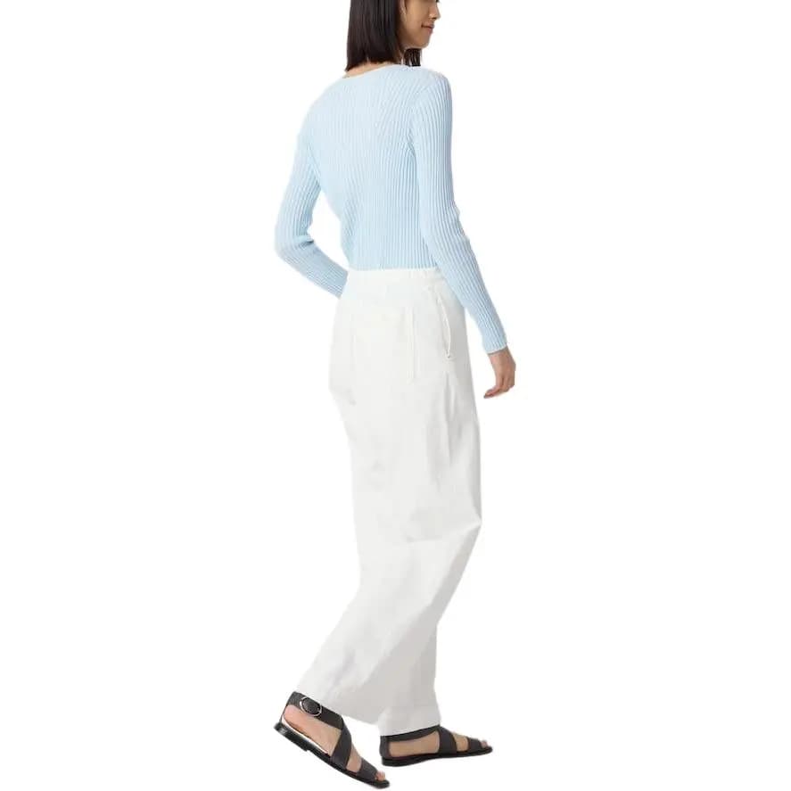 Ines De La Fressange X UNIQLO Qadın Gündəlik Şalvar Fil Dişi 3