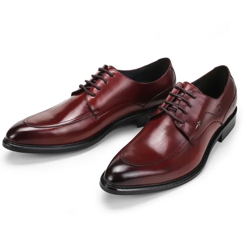 ASTON M.JAZZ Genuine Leather Korean Trendy Business Casual Formal Leather Shoes Men's 3