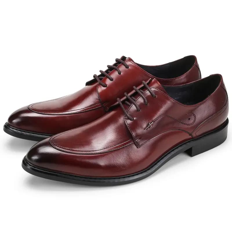 ASTON M.JAZZ Genuine Leather Korean Trendy Business Casual Formal Leather Shoes Men's 4