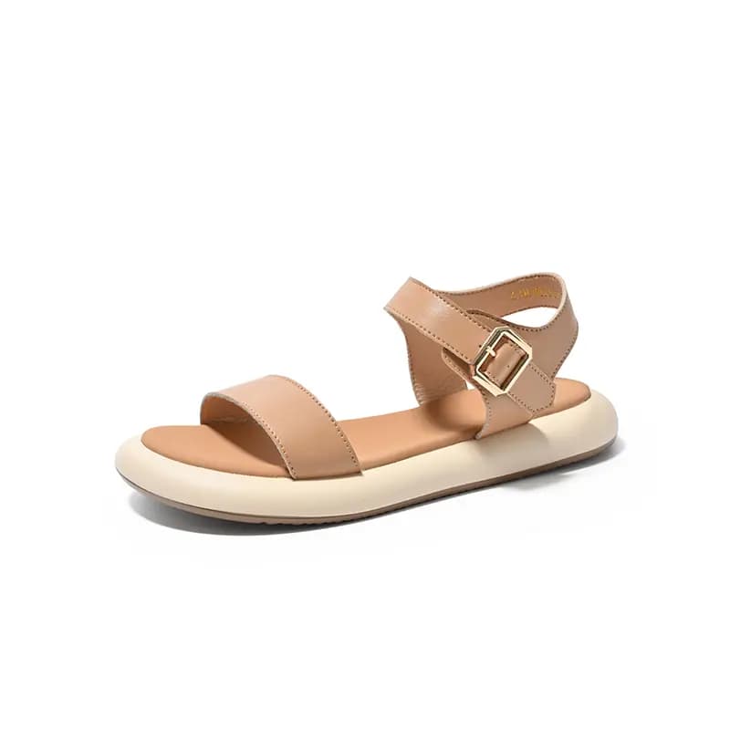 ZHR Zeze Simple Cool Comfortable Commuting Mother Shoes One-Strap Sandals 2.5cm Women's 8