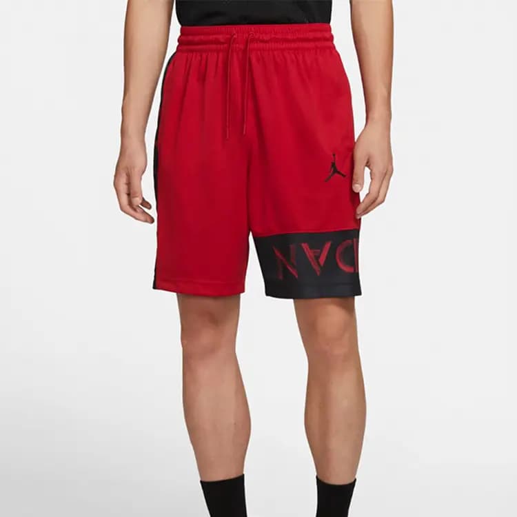 JORDAN Jumpman Air Kişi Basketbol Şortu Qara/Qırmızı 3