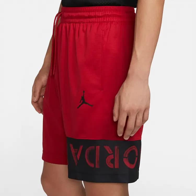 JORDAN Jumpman Air Kişi Basketbol Şortu Qara/Qırmızı 6