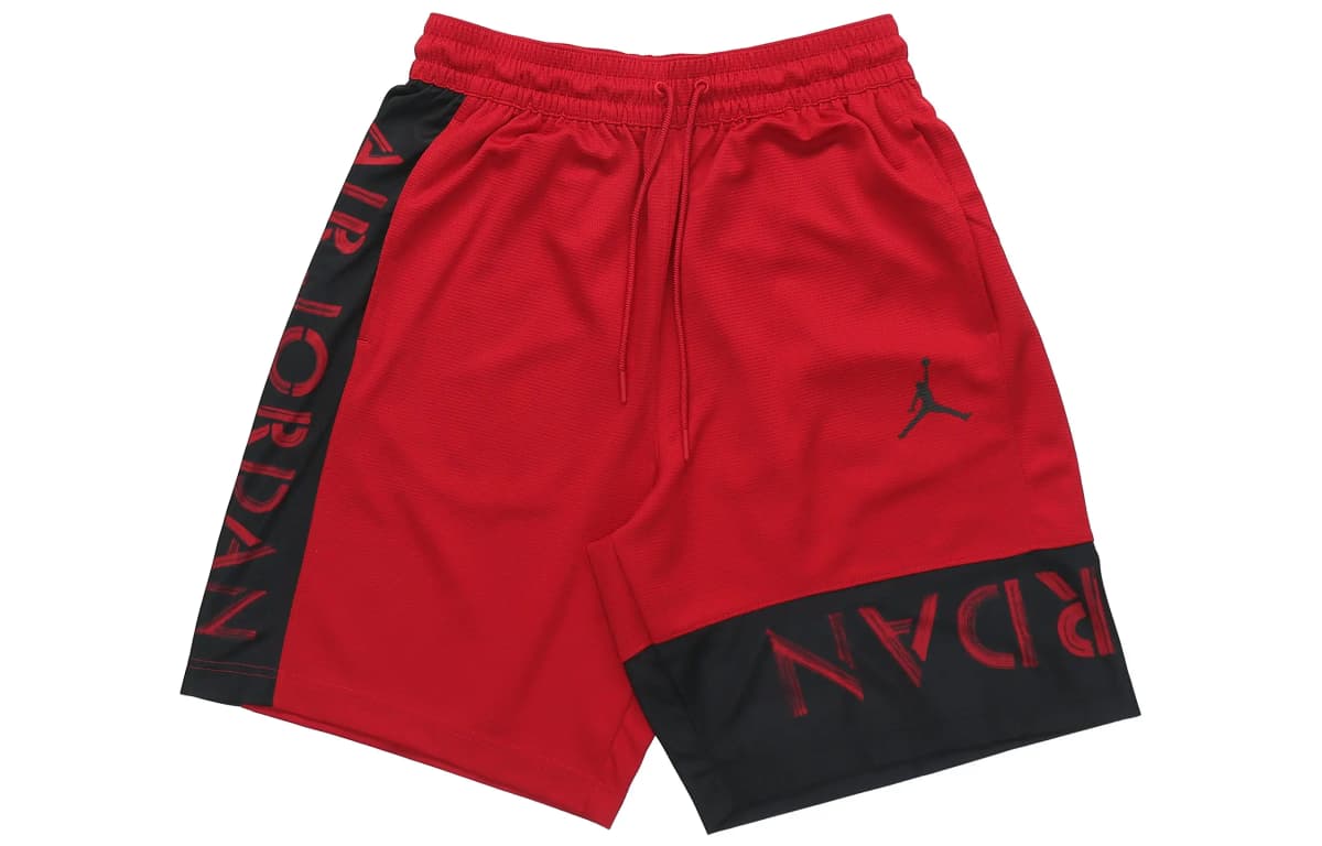 JORDAN Jumpman Air Kişi Basketbol Şortu Qara/Qırmızı