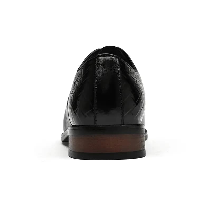 British Knight Top Layer Leather Classic Versatile Soft Comfortable Anti-Slip Commute Formal Dress Shoes Men's Black 6
