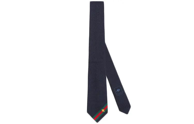 GUCCI Unisex İpək Qalstuk Tünd Mavi
