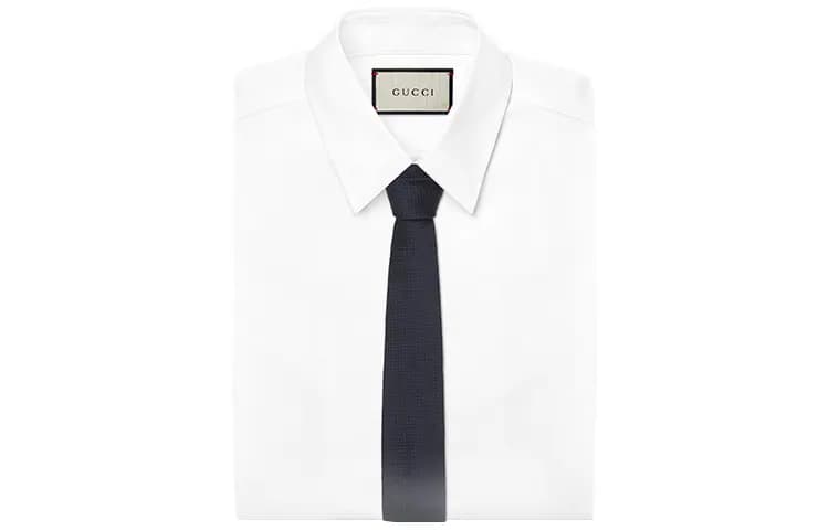 GUCCI Silk Ties Unisex Midnight Dark Blue 3