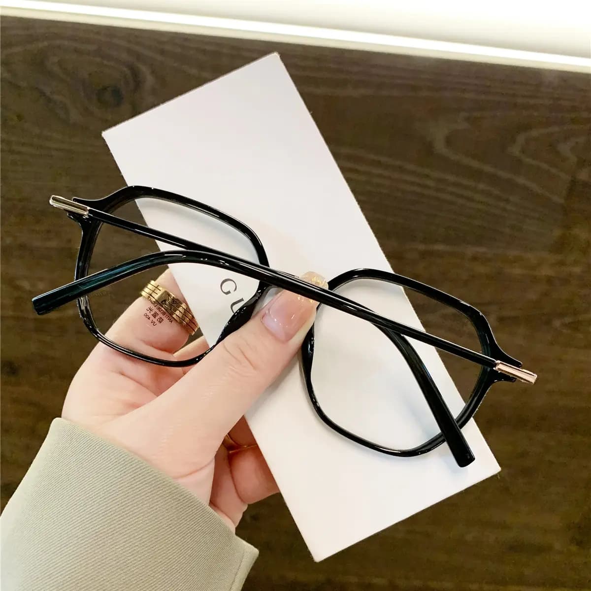 Lidian Korean Style Versatile Slimming Blue Light Blocking Glasses Face-Shaping Anti-Radiation Glasses Frame Plain Lenses Women's 2