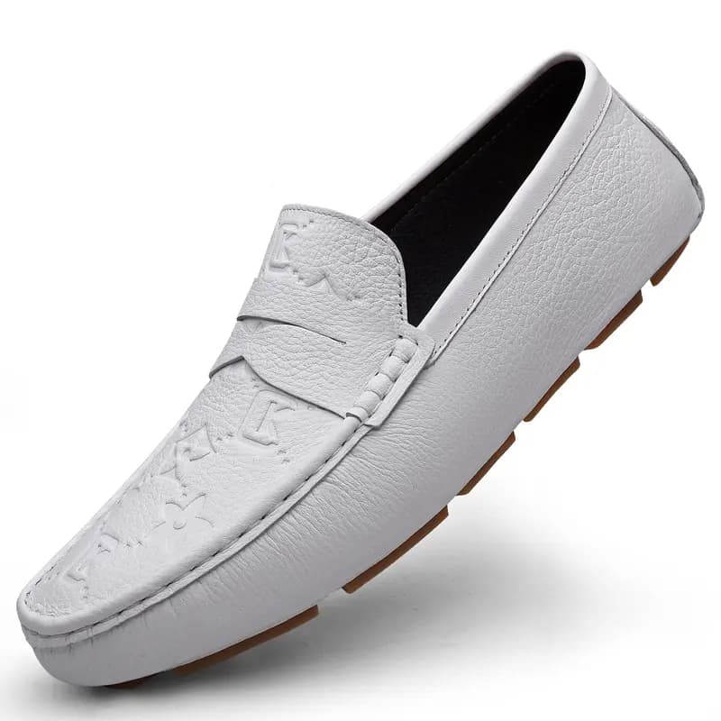 CKVUSAMG Gommino Loafers Men White 3