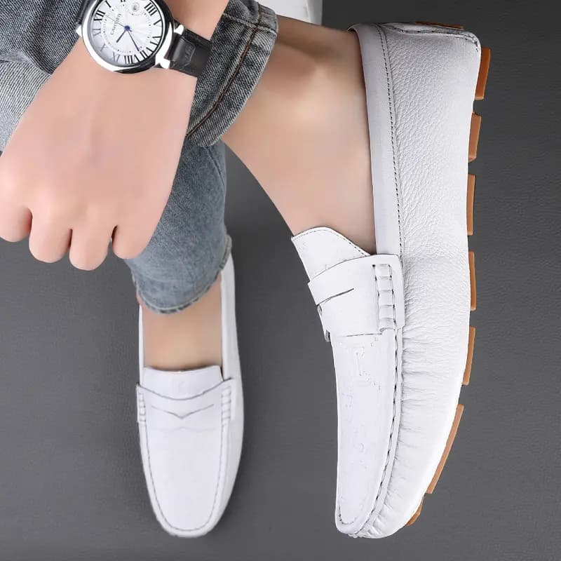 CKVUSAMG Gommino Loafers Men White 6