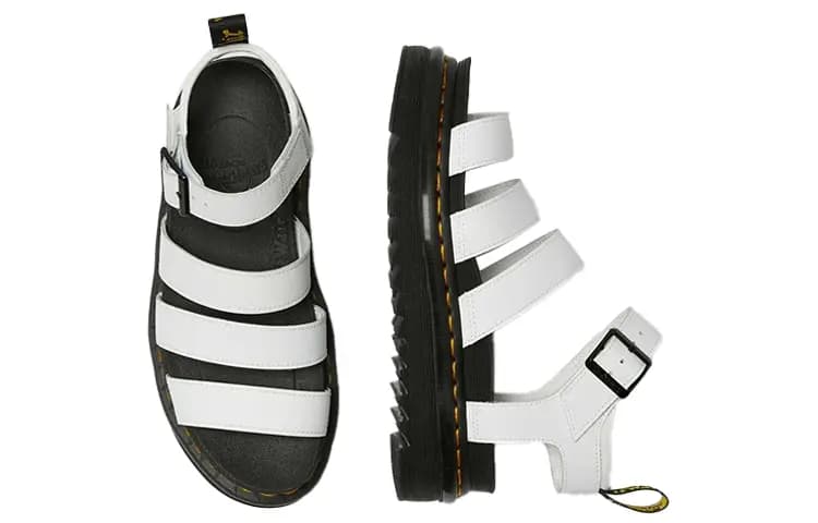Dr.Martens Blaire Leather Strap Sandals White Women's 3