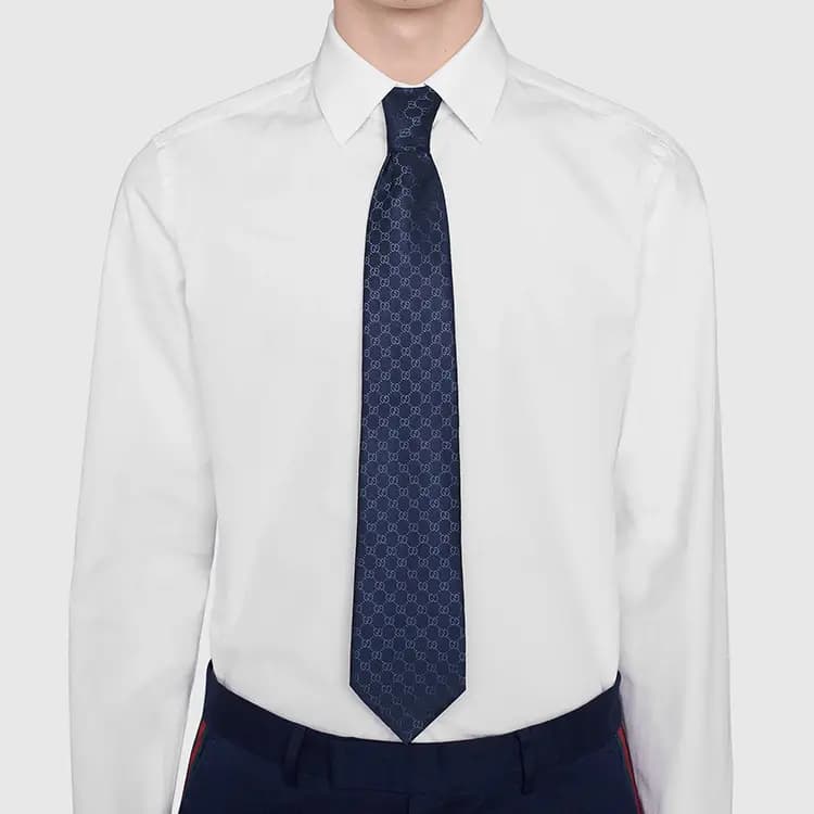 GUCCI GG-pattern Silk Tie 4