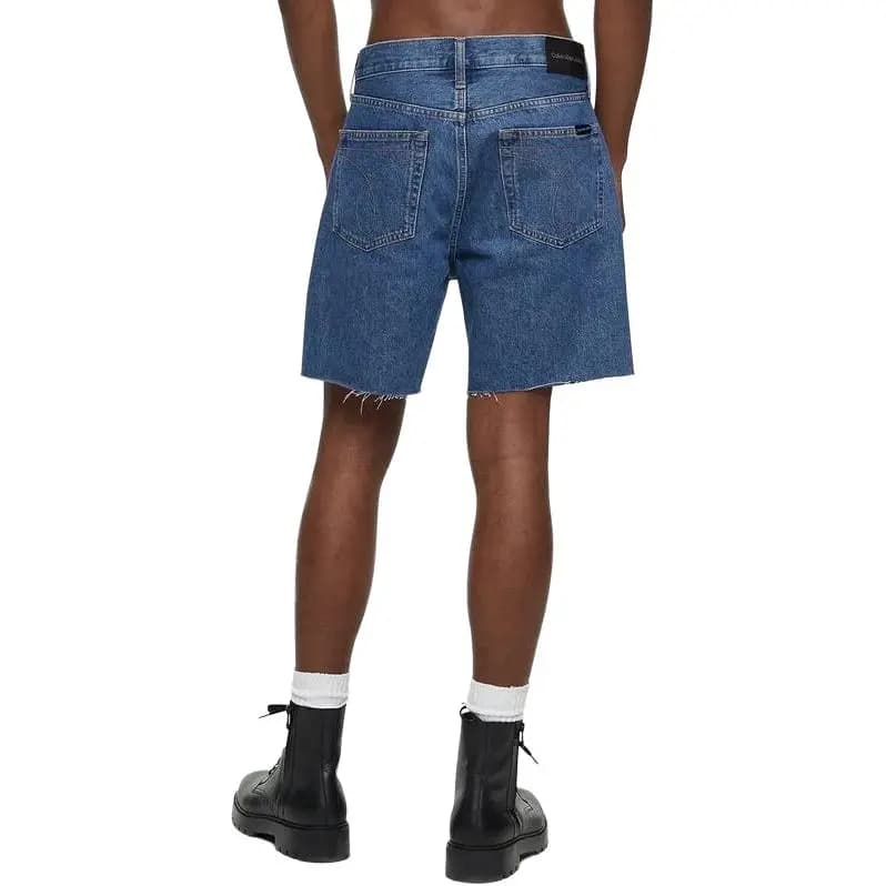 CALVIN KLEIN Kişi Cin Şort Mavi 4