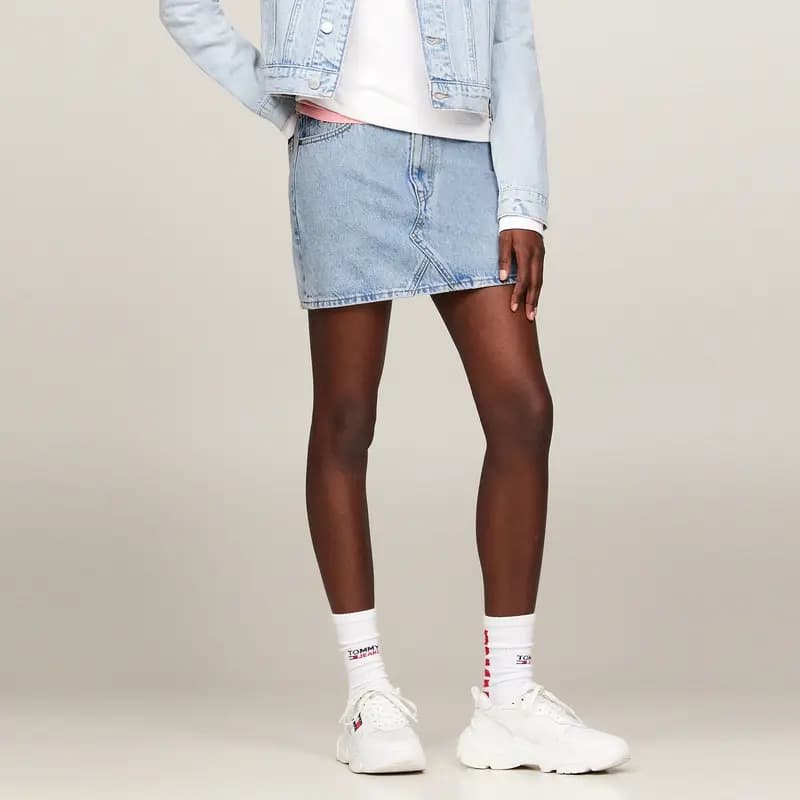 Tommy Hilfiger Qadın Denim Ətək Denim Blue 5