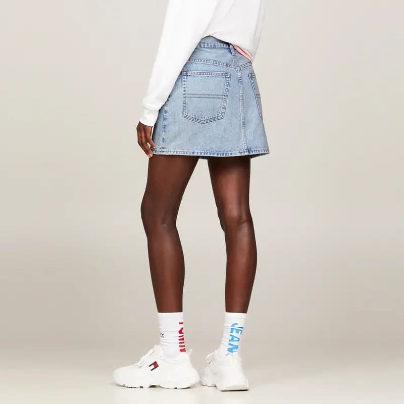 Tommy Hilfiger Qadın Denim Ətək Denim Blue 6