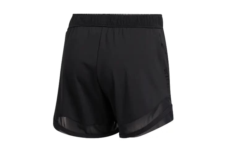 adidas Solid Color Elastic Waist Training Shorts Women's Black 2