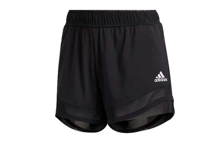 adidas Solid Color Elastic Waist Training Shorts Women's Black