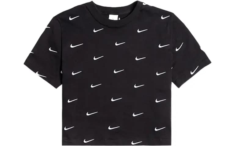 Nike Swoosh Logo Qısaqol Köynək Qara
