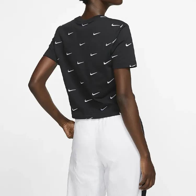Nike Swoosh Logo Qısaqol Köynək Qara 3