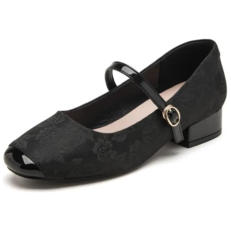 AGSDON Chunky Heel Mary Jane Shoes 3cm Women's 16