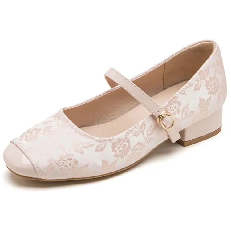 AGSDON Chunky Heel Mary Jane Shoes 3cm Women's 9