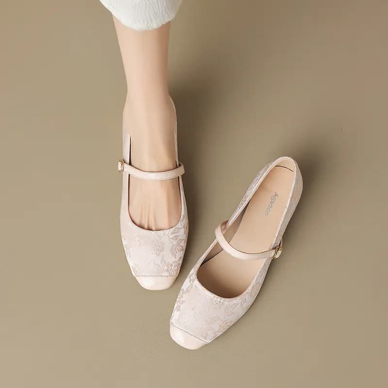 AGSDON Chunky Heel Mary Jane Shoes 3cm Women's 11