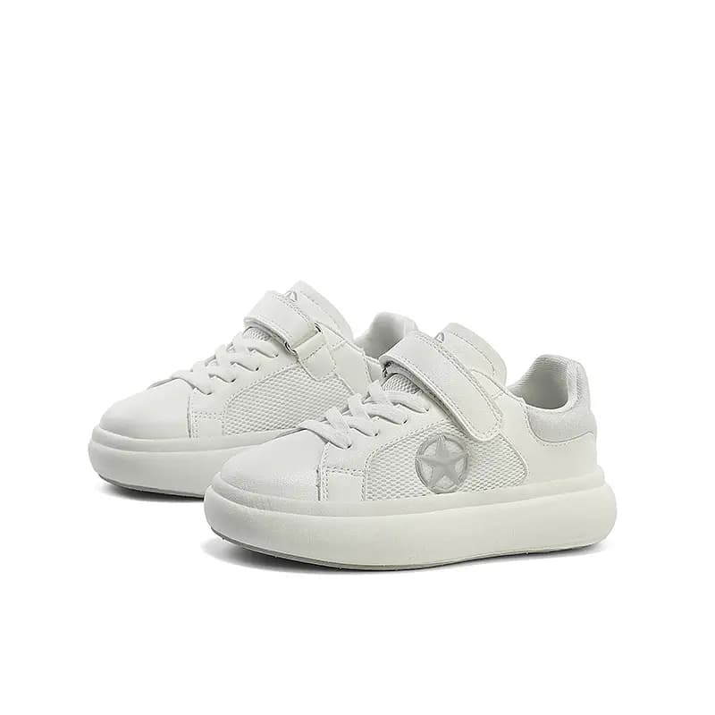 Kids Jeep Outdoor Casual White Shoes Breathable Soft Sole Velcro Slip-Resistant Wear-Resistant Low-Top Kids' Skate Shoes White 7