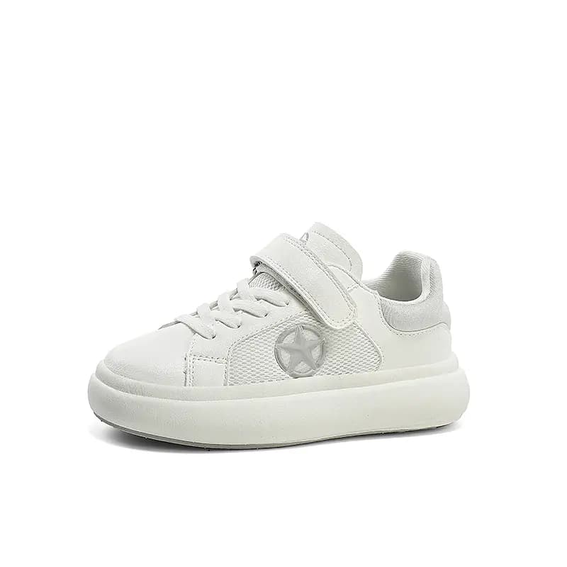Kids Jeep Outdoor Casual White Shoes Breathable Soft Sole Velcro Slip-Resistant Wear-Resistant Low-Top Kids' Skate Shoes White 2