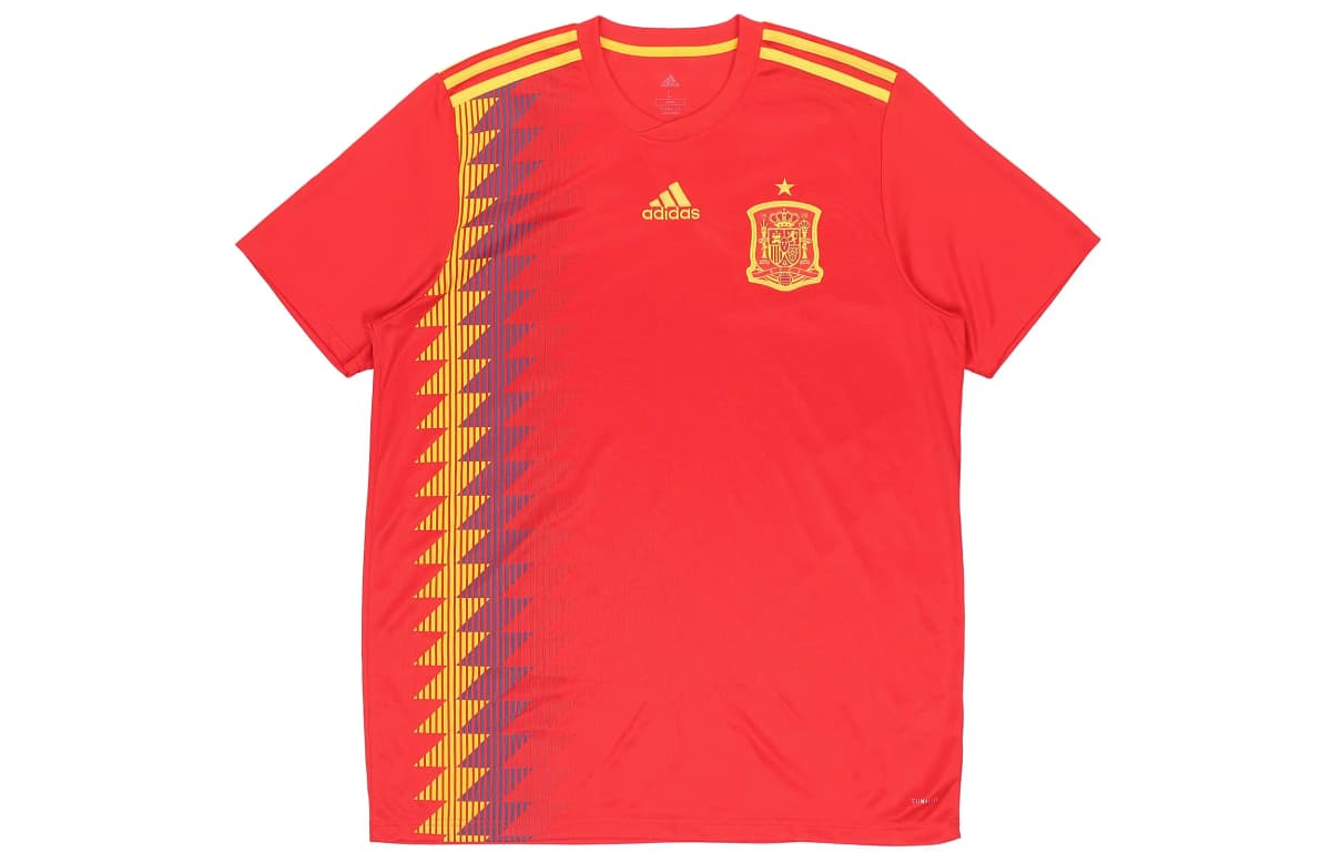 adidas World Cup Spain Home Jersey Short-Sleeve T-Shirt Men's Red