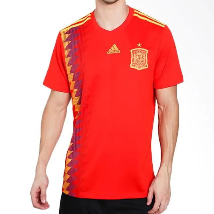 adidas World Cup Spain Home Jersey Short-Sleeve T-Shirt Men's Red 4