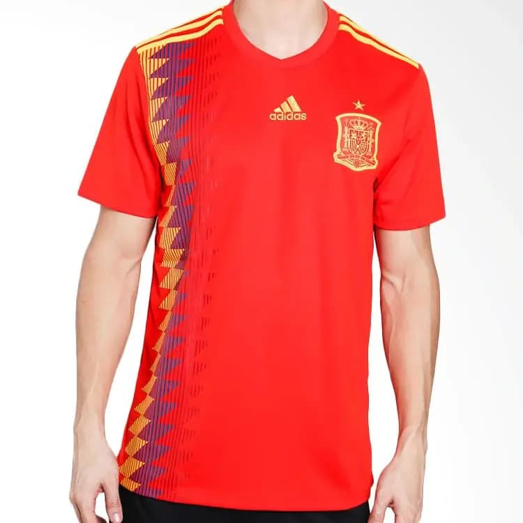 adidas World Cup Spain Home Jersey Short-Sleeve T-Shirt Men's Red 5