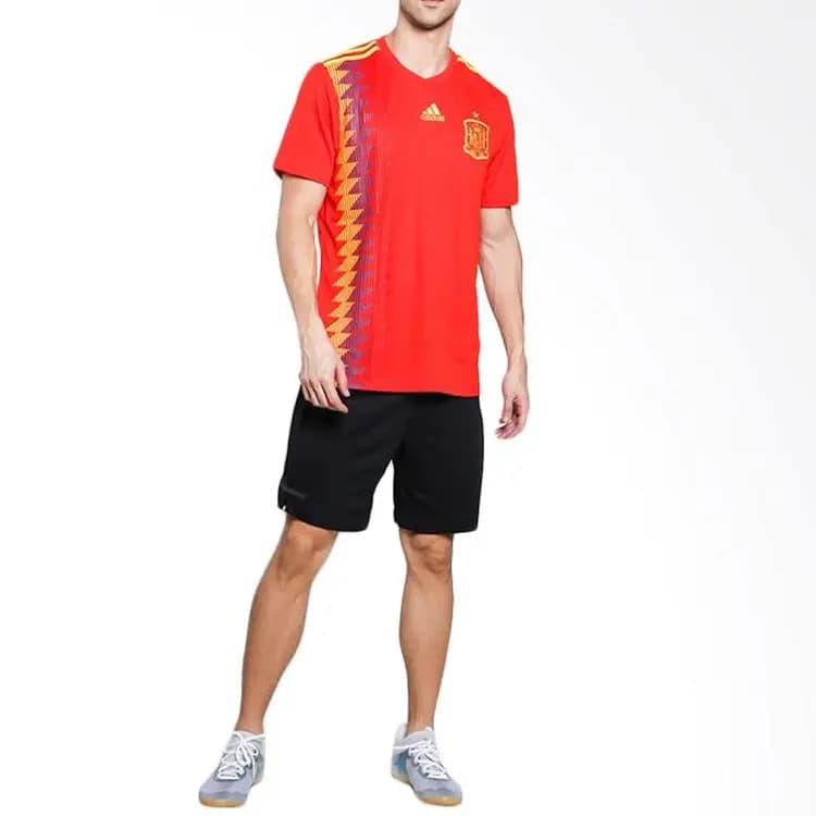 adidas World Cup Spain Home Jersey Short-Sleeve T-Shirt Men's Red 3