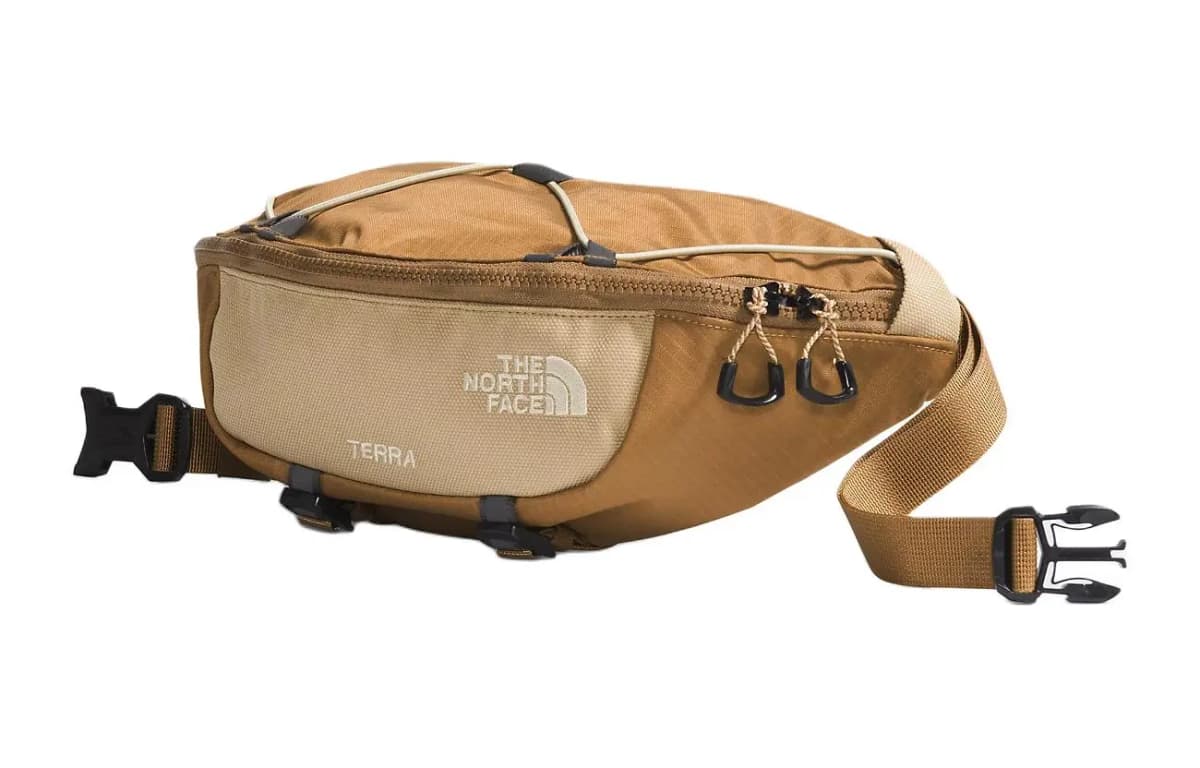 THE NORTH FACE Fanny Pack Outdoor Bag Nylon Brown Unisex 2