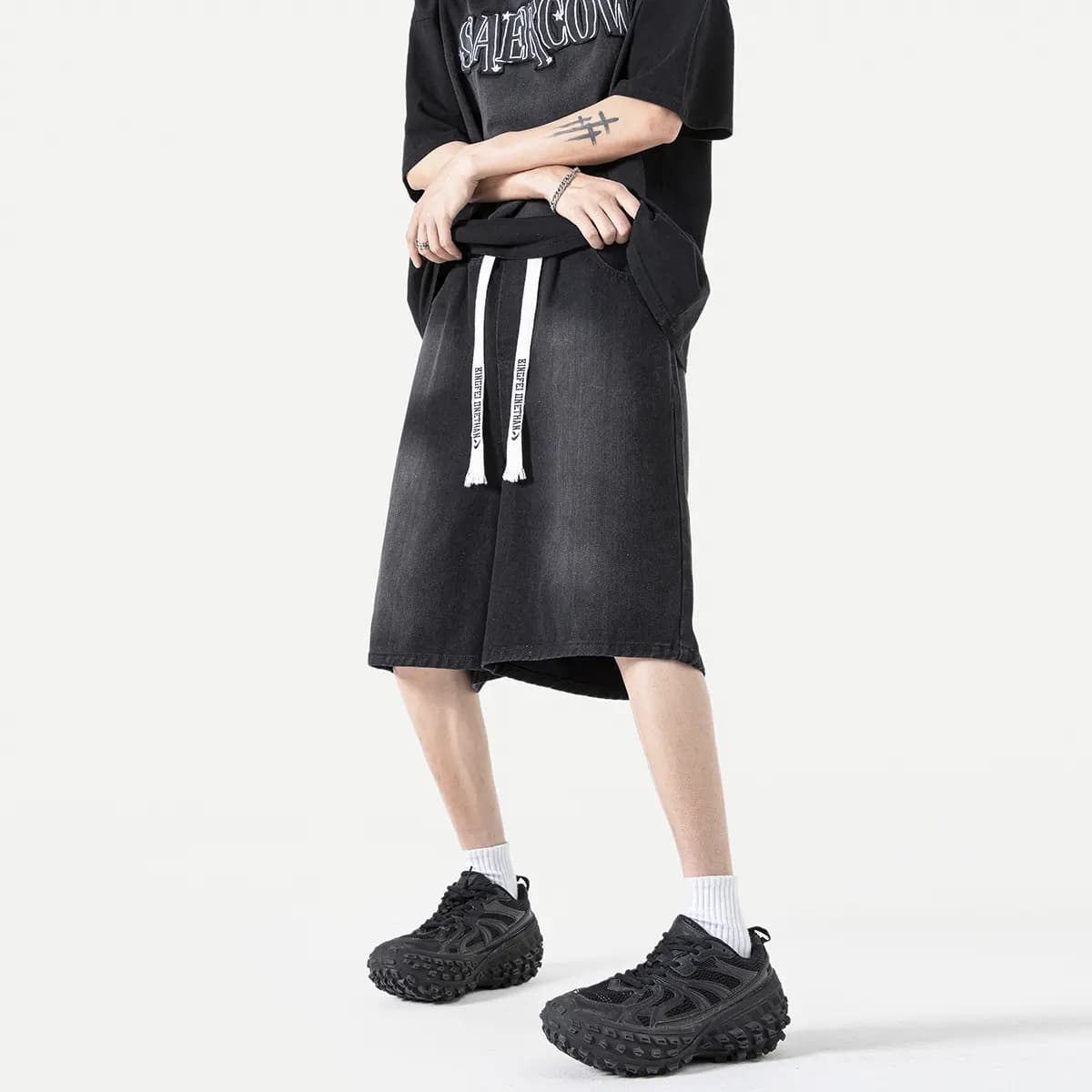 Ice flying Denim Unisex Şort