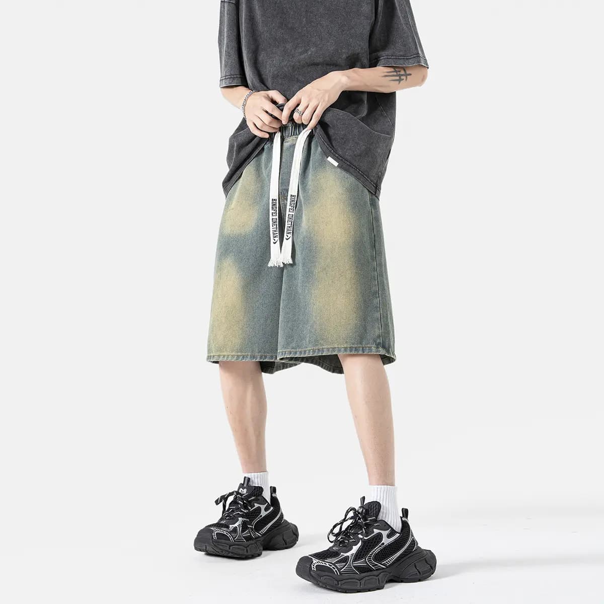 Ice flying Denim Unisex Şort 7
