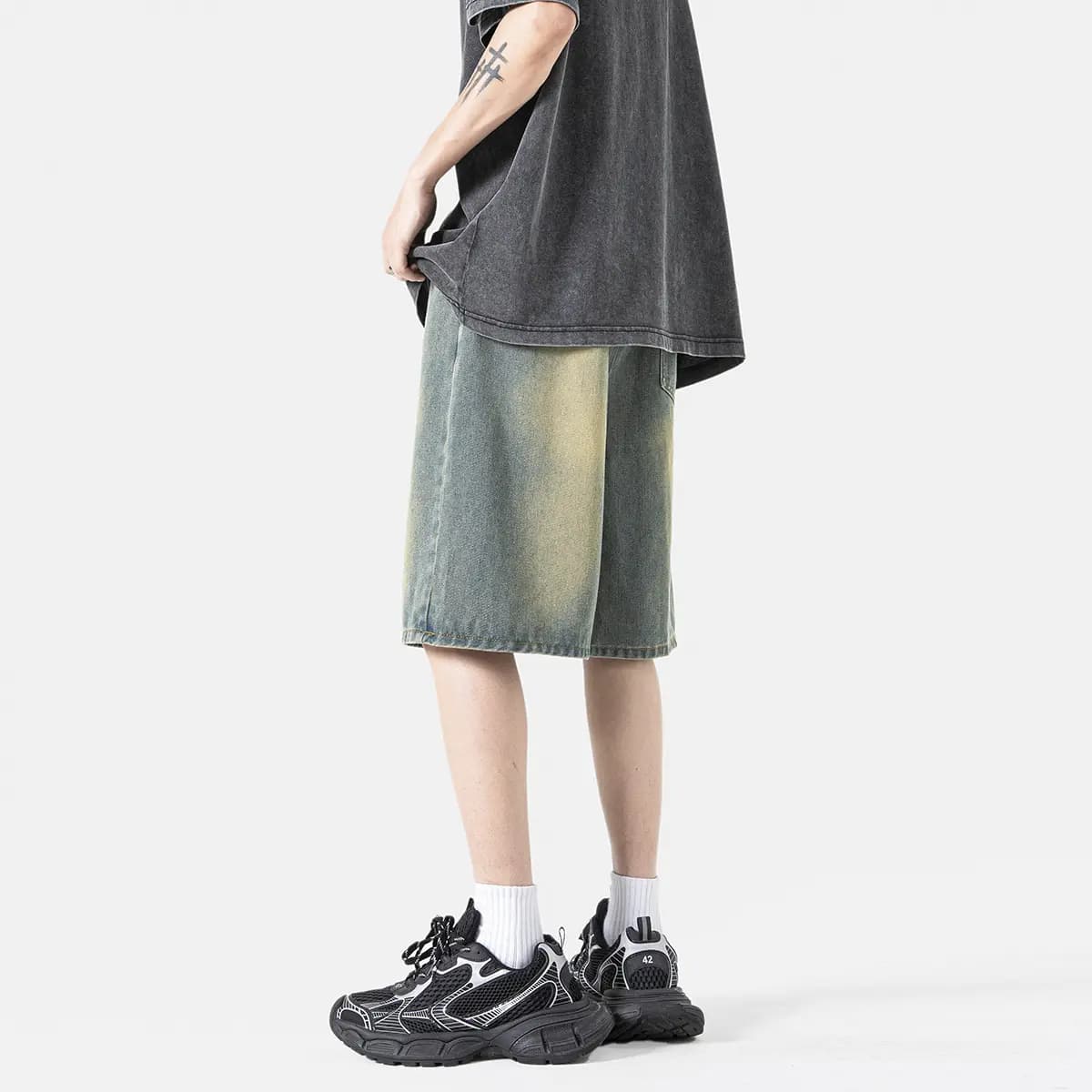 Ice flying Denim Unisex Şort 10
