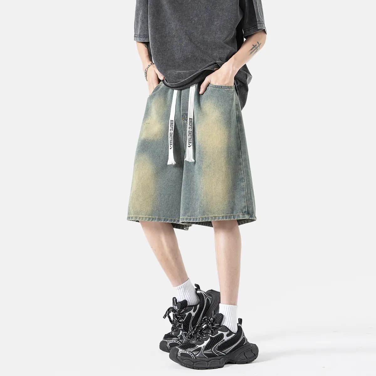 Ice flying Denim Unisex Şort 8