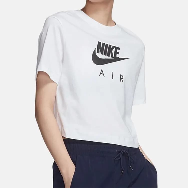 Nike Qadın Qısaqol Köynək Ağ 5