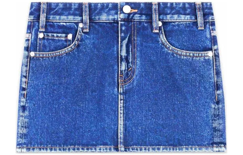 WE11DONE Qadın Denim Ətək Göy